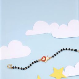Elegante kids Kids Sterling Silver Handcrafted Gold-Plated Wraparound Bracelet-34