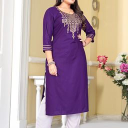 ZAZADIYA IMPEX Women Violet Kurtis-image-90
