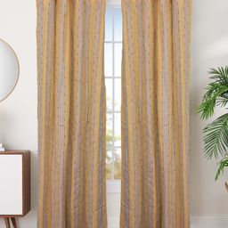 Dekor World Multicoloured Set of 2 Striped Door Curtain-8