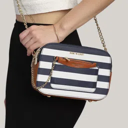 MINI WESST Printed PU Structured Sling Bag-8