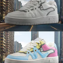 The Souled Store Women Colourblocked PU Sneakers-image-58
