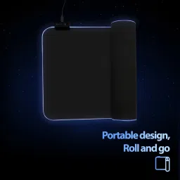 ZEBRONICS Blaze XL RGB Mouse Pad, Micro Weave, 13 RGB Modes, Anti-Slip Base Mousepad image 3