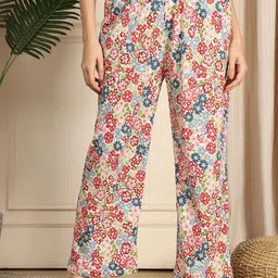 TAG 7 Printed Cotton Mid-Rise Lounge Pant-image-63