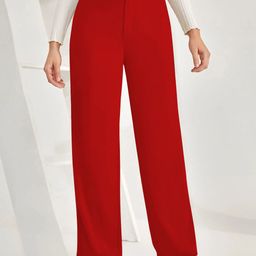 KERI PERRY Women Relaxed Straight Leg High-Rise Trousers-image-24
