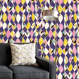 ArtzFolio Printed UV-Resistant Anti-Bacterial Colored Floral Autumn Leaves Peel & Stick Wallpaper-23