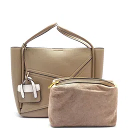 SWASHAA Women Textured Structured Leather Shoulder Bag With Pouch-13