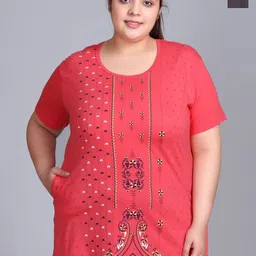 IN Love Pack Of 2 Plus Size Printed Lounge T-Shirt with Pocket-image-47