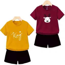 MRS NATURAL Infants Pack Of 2 Tshirt With Shorts-image-58