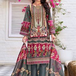 Varanga Women Printed Regular Beads and Stones Kurta with Trousers & With Dupatta-25
