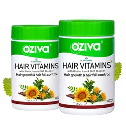 OZiva Set Of 2 Hair Vitamin Capsules For Hair Growth - 60 Caps Each-5
