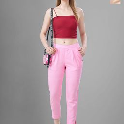 T19 Women Relaxed Straight Fit Trousers-picture-41
