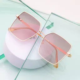 Ted Smith Adults Square Sunglasses with Polarised Lens COSYBOX 2_C2-ROSE GOLD-29