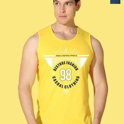 WOOSTRO Pack Of 2 Printed Super Combed Cotton Gym Vests VWS26(98 YELLOW)(ALONE PEACOCK)-image-75