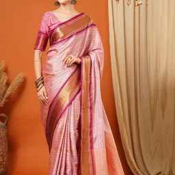SHIV FASHION Women Pink Sarees-image-53