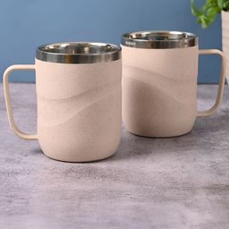 eha Off White 4 Pieces Textured Microwave Safe Mugs-34