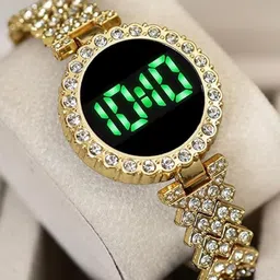 SWADESI STUFF Women Dial & Straps Digital Automatic Watch SDS 155 ROUND GOLD 45-image-23