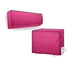 The Furnishing Tree Split AC Cover for Indoor and Outdoor units of 2 Ton waterproof Pink Colour-image-30