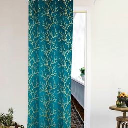 THE CONVERSION Turquoise Blue Room Darkening Long Door Curtain-image-31