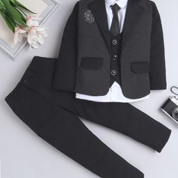 Based Boys Solid 3 Piece Suit-75