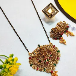 DIVYANSHI COLLECTION Pack of 3 Gold-Plated Artificial Stones and Beaded Jewellery Set-18