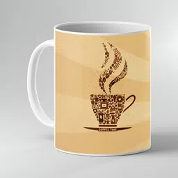 Keviv White & Beige Text or Slogans Printed Ceramic Glossy Mugs Set of Cups and Mugs-image-57