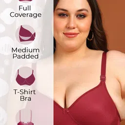 Dressberry Medium Padded Minimiser Full Coverage Plus Size U Shaped Back Bra image 2