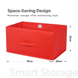Kuber Industries Red Set of 4 Regular Drawer Organiser Organisers image 3