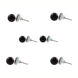 Indianshelf 6-Pcs Purple Glossy Glass Knobs-24