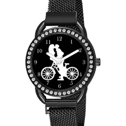 Miss Perfect Women Embellished Dial & Bracelet Style Straps Analogue Watch DF82-picture-18