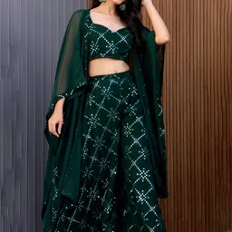 HOUSE OF JAMOTI Glimmering Gaze Shrug Set-image-2