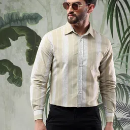 Kotty Men Multi Stripes Opaque Striped Casual Shirt-image-15