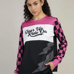 Royal Enfield Women Typography Pockets T-shirt-image-28
