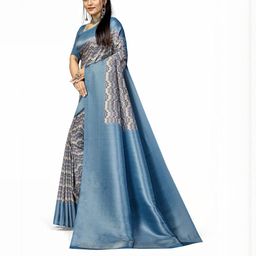 PARVOTSAV Blue Art Silk Saree-image-2