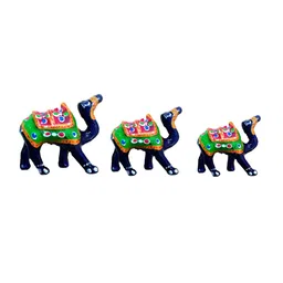 Afterstitch Black 3 Pieces Camel Figurine Showpiece-image-65