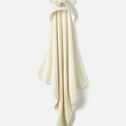 Juniors by Babyshop Cream & Black Printed 210 GSM Cotton Bath Towel-36