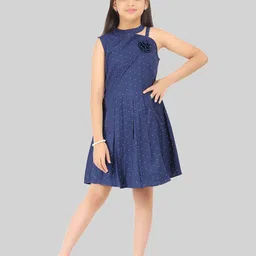 BEING NAUGHTY Girls Polka Dot Print Fit & Flare Dress-39