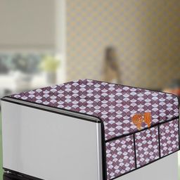 The Furnishing Tree Grey Printed Refrigerator Cover-image-82