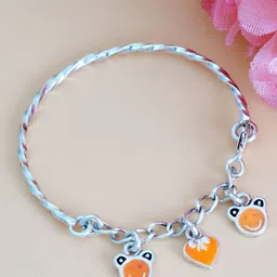 Tuanz Silver Jewelry Kids Set of 2 Rhodium-Plated 925 Silver Bangle-Style Bracelets-3