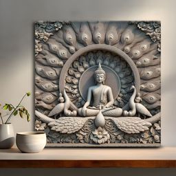 OLIVE TREE Beige 1 Piece Canvas Religious Wall Paintings-picture-39