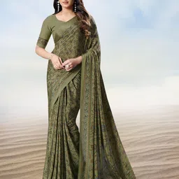 Jaanvi Floral Printed Zari Saree-image-46