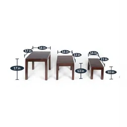 Ikiriya Set Of 3 Red Nesting Table image 2