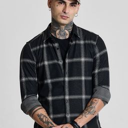 Snitch Men Smart Slim Fit Spread Collar Buffalo Checked Casual Shirt-picture-39