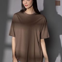 TITTLI Women Pack of 2 Solid Round Neck Pure Cotton T-shirts-image-46