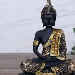 Aura Gold-Toned Buddha Idol Showpiece-image-42