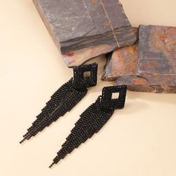 KPOP Brass-Plated Contemporary Rhinestone Drop Earrings-image-96