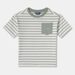 R&B Boys Striped V-Neck T-shirt-image-0