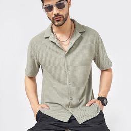 Street 808 by Pantaloons Men Micro Checks Spread Collar Shirt-image-33