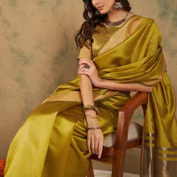 Sangria Organza Zari Kanjeevaram Saree-image-72