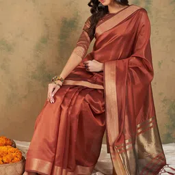 Sangria Woven Design Organza Sarees-picture-26