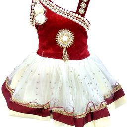 VILLATA FASHION Embellished Net Fit & Flare Dress-picture-7
